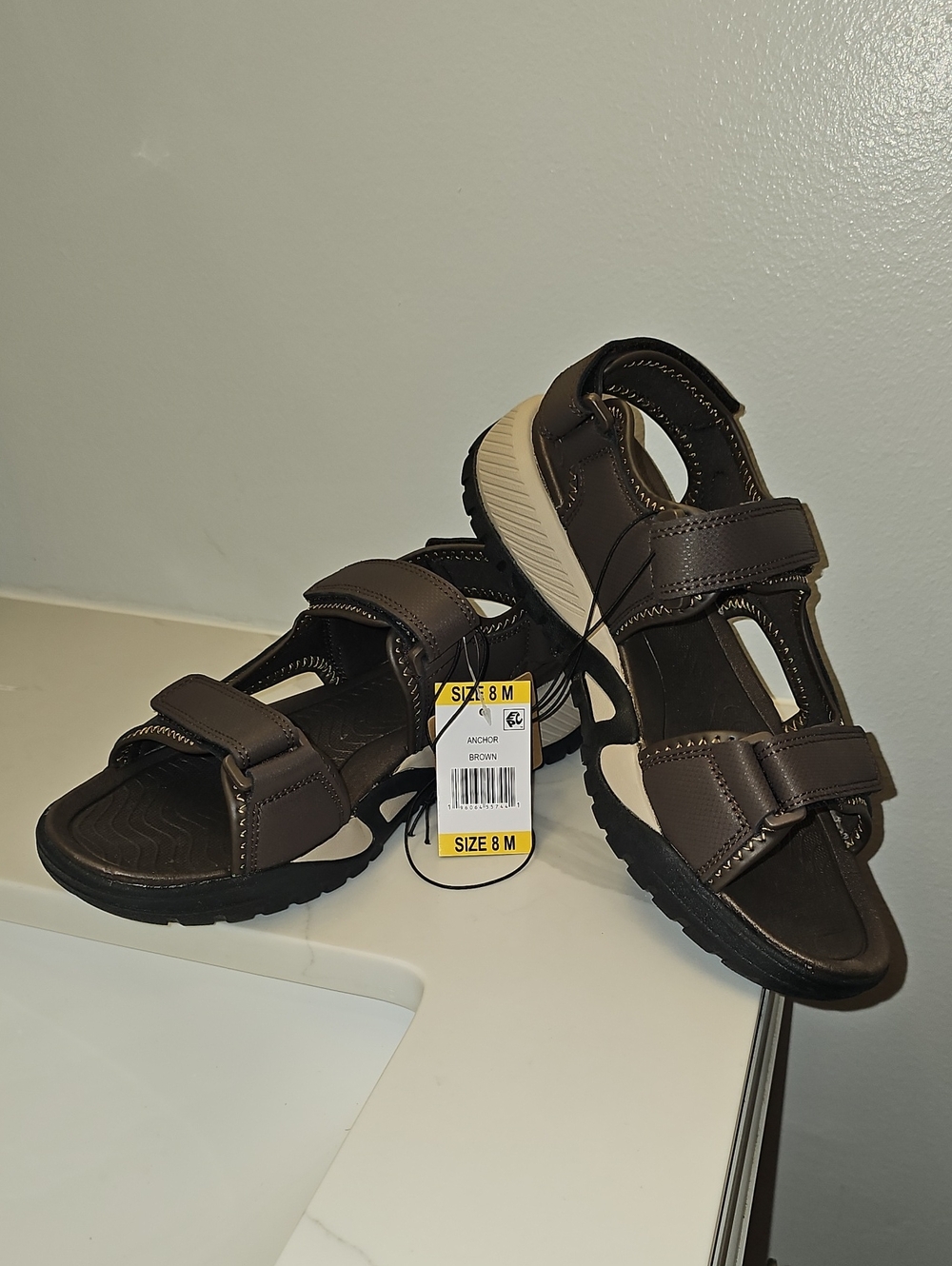 Eddie Bauer Men's Anchor Water/Casual Sandal In Brown. NWT.